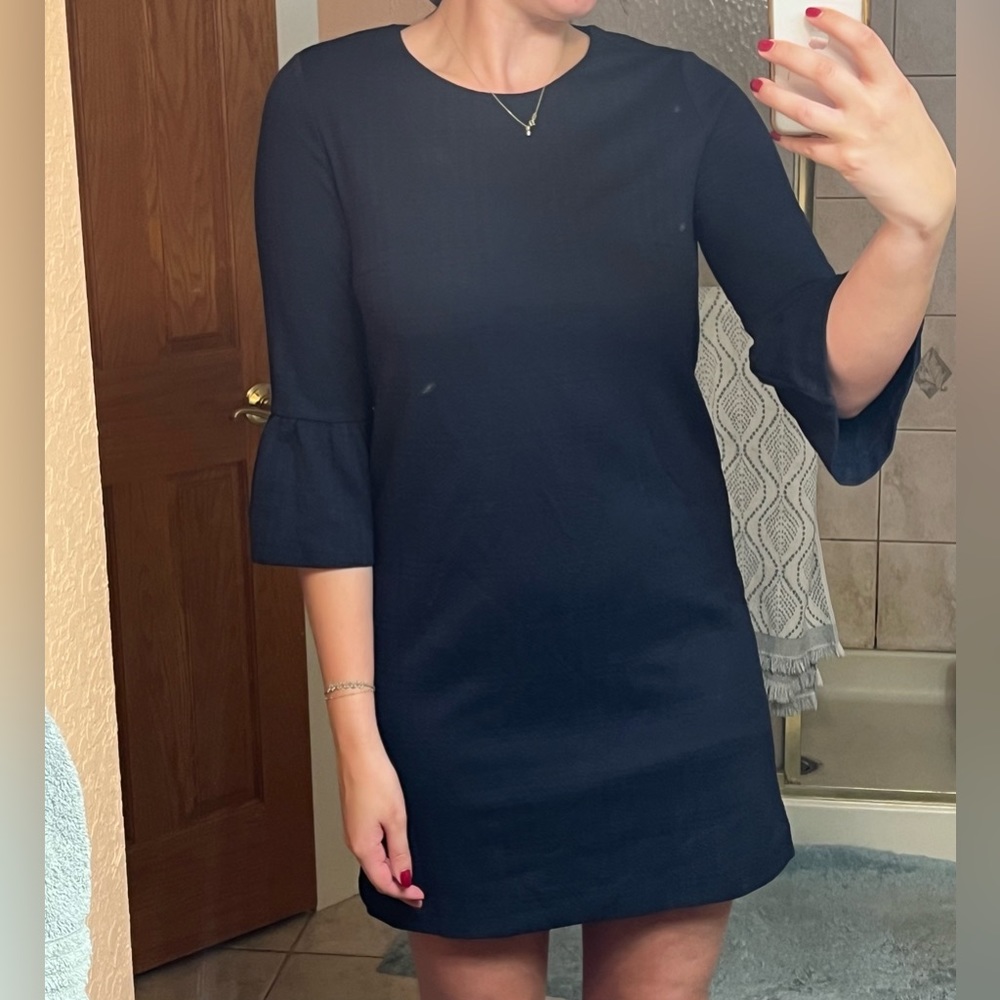 Banana republic Ponte Flutter Sleeve Dress